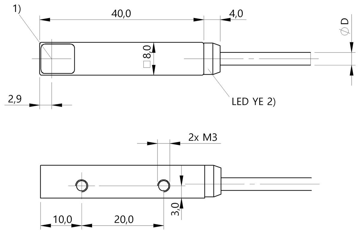 BALLUFF Optoelektronischer Sensor - BOS028N, 1 St.-1