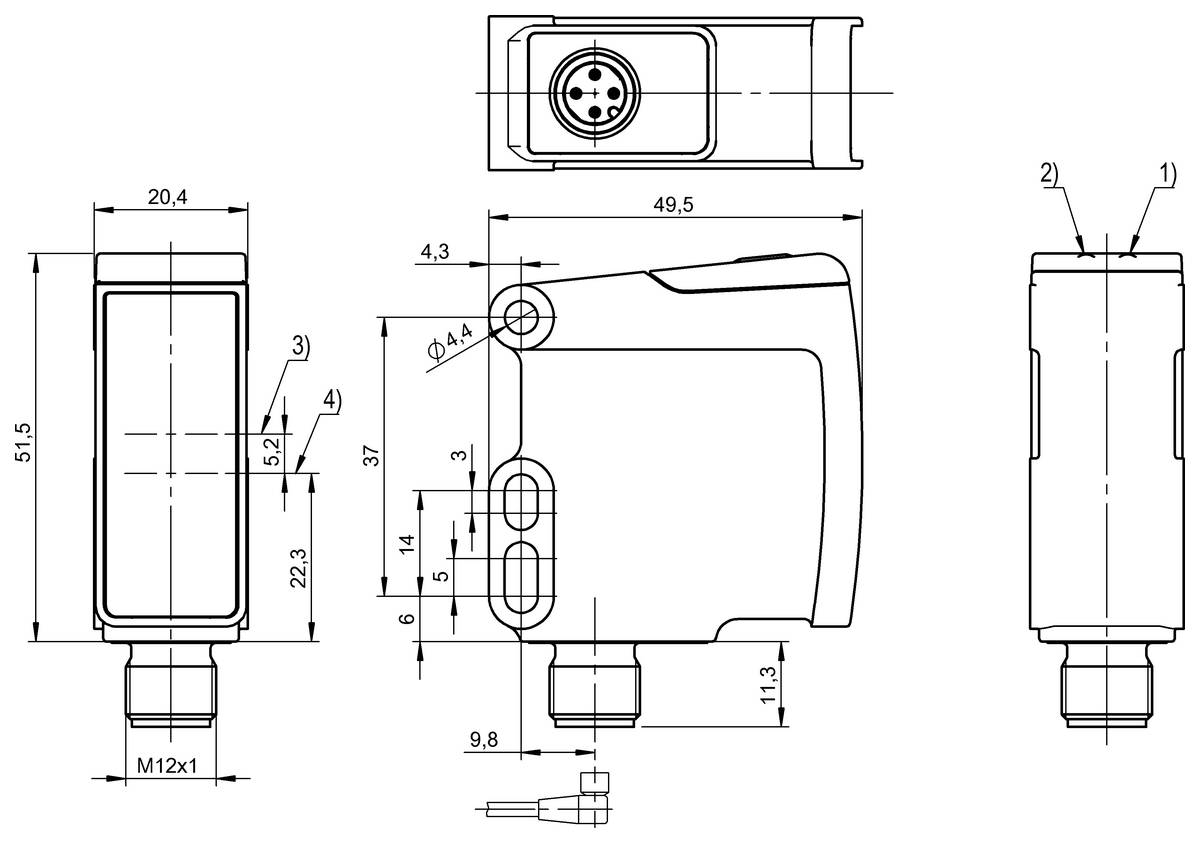 BALLUFF Optoelektronischer Sensor - BOS02C1, 1 St.-1