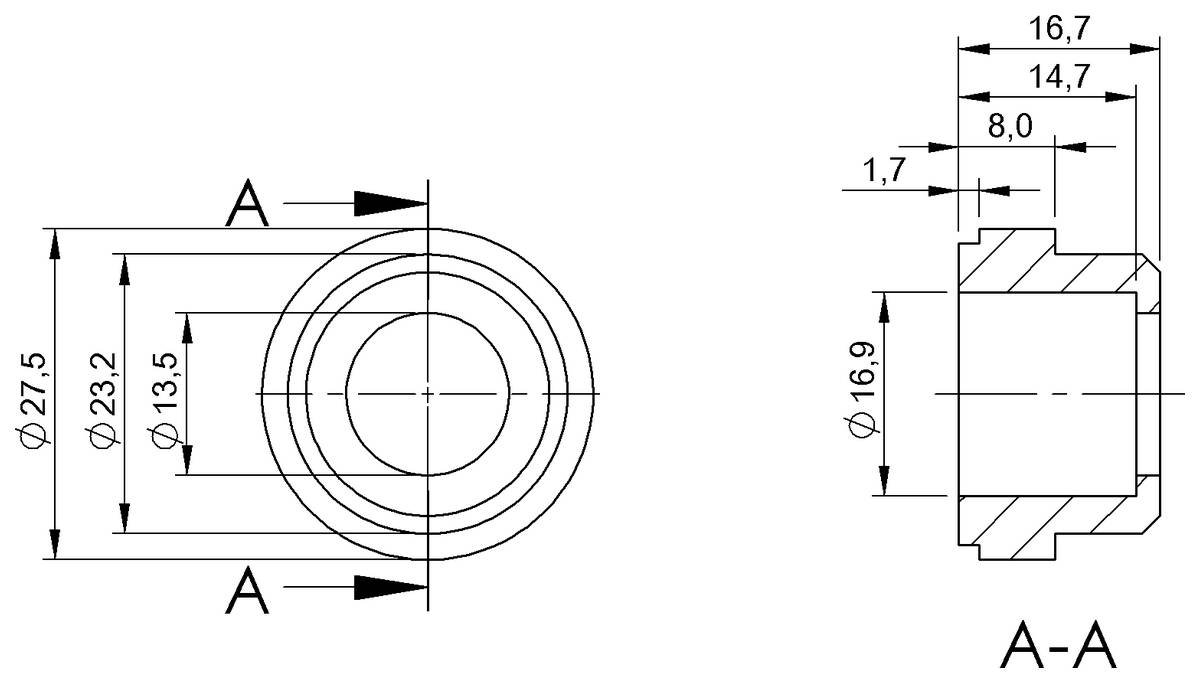 BALLUFF Adapter Faser Optik - BAM00NM, 1 St.-1