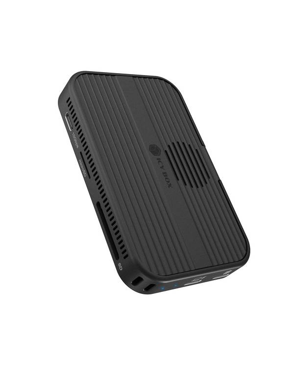 IB-DK4071M-CU31, 7 in 1 Docking m. Slot für M.2 NVME & SATA SSD, Host USB 3.2 Gen 2 Type-C+A 10 Gbit/s + Lüfter, Magnet