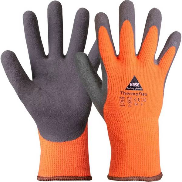 Hase ThermoFlex 508655 Winter Montagehandschuh Latex orange 10 Paar Gr 10