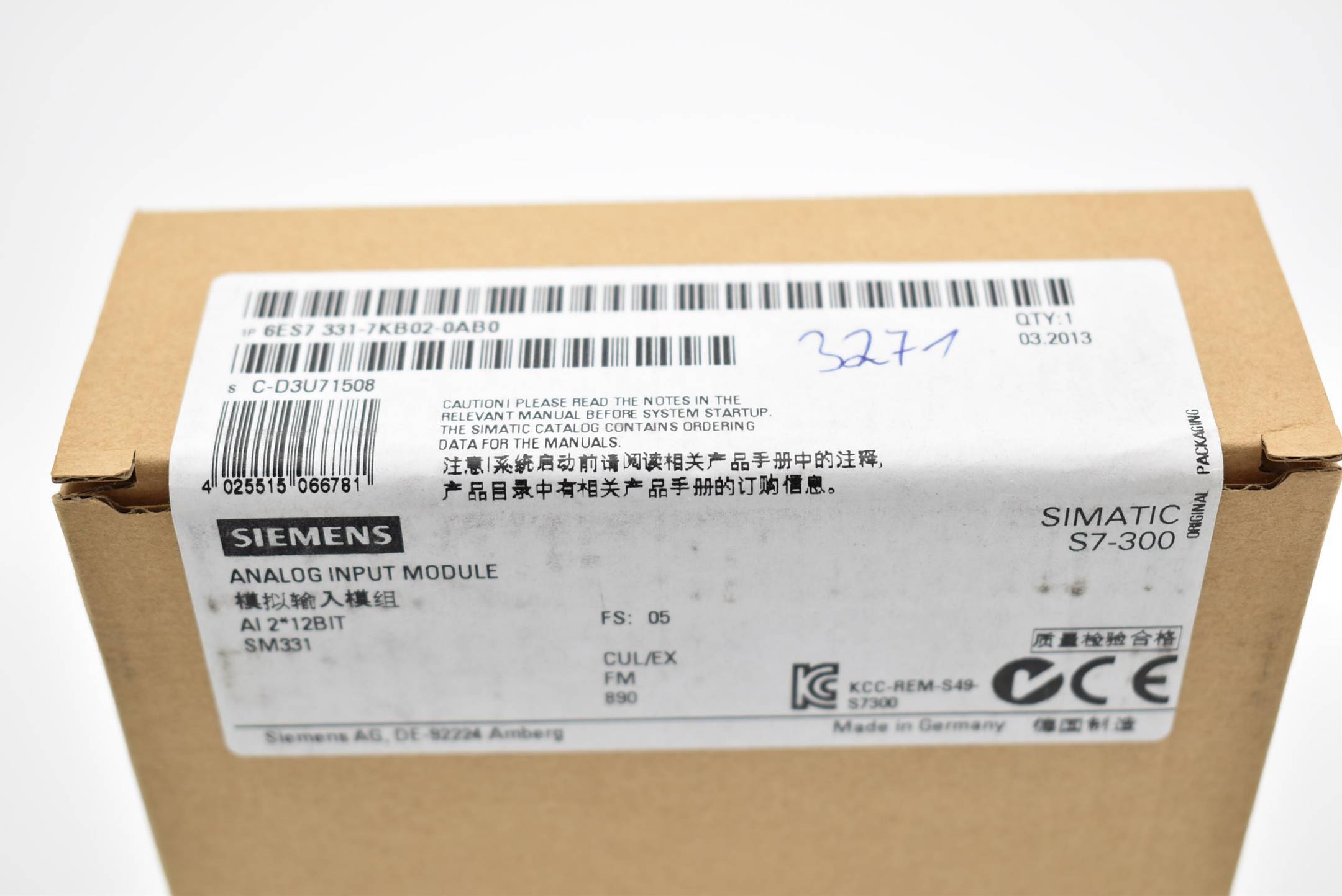 Siemens SPS-E/A Modul Simatic S7 (6ES7 331-7KB02-0AB0)-2