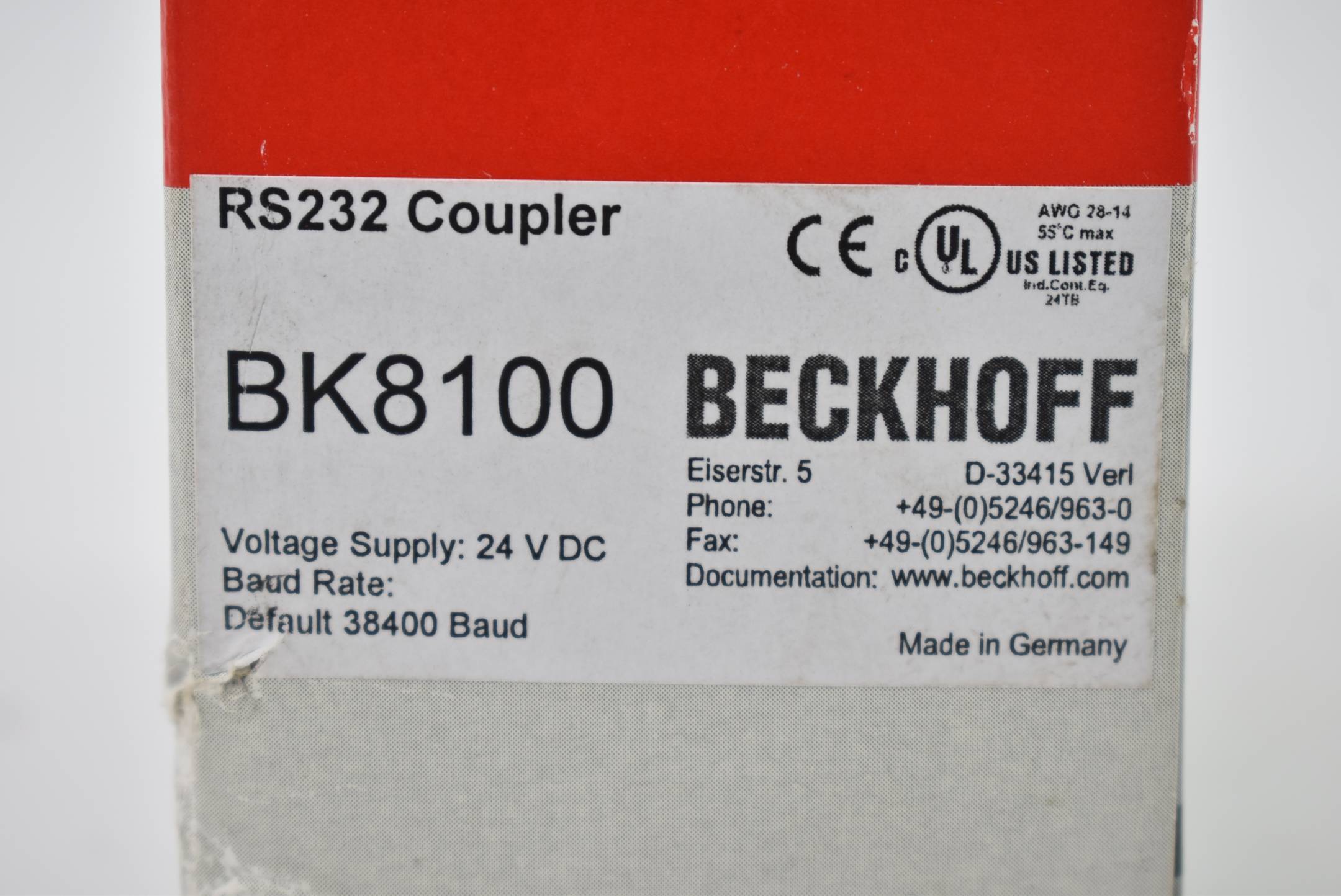 Beckhoff BK8100, RS232-Buskoppler-3