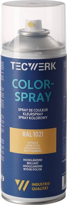 Colorspray rapsgelb hochglänzend RAL 1021 400ml Spraydose TECWERK-0