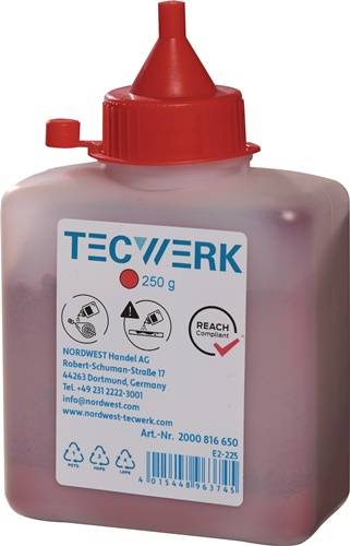 Schlagschnurkreide 250g rot Ku.-Flasche TECWERK-0