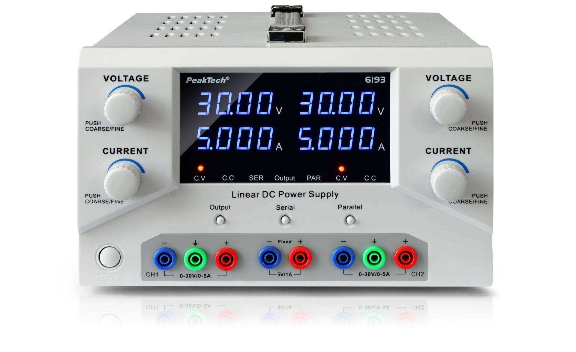 PeakTech P 6193 – Digital Labornetzgerät 2x 0-30V / 2x 0-5A mit USB-0