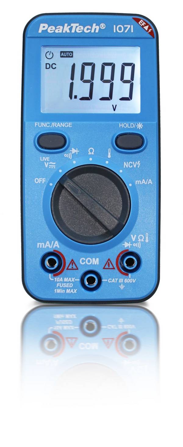 PeakTech P 1071 – Digitalmultimeter ~ 2.000 Counts ~ 600V AC/DC ~10A AC/DC ~ mit NCV