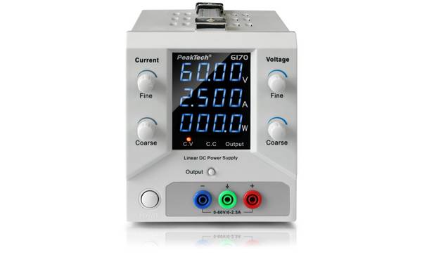 PeakTech P 6170 – Digital Labornetzgerät 0 - 60V / 0 - 2,5A DC