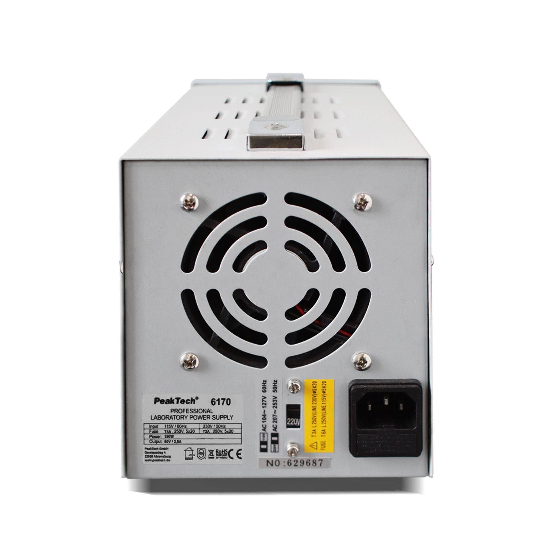 PeakTech P 6170 – Digital Labornetzgerät 0 - 60V / 0 - 2,5A DC-1