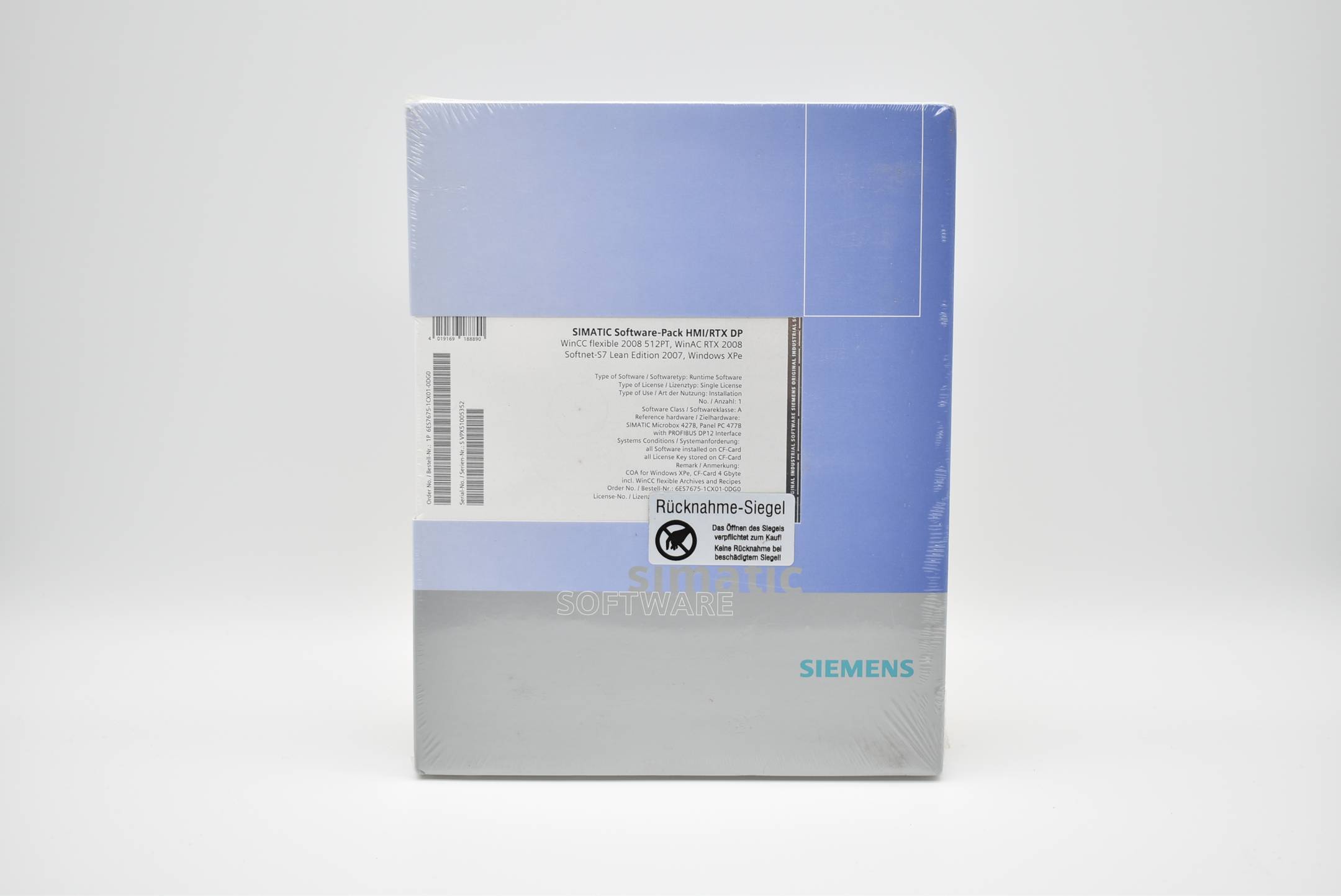 Siemens simatic Software-Pack HMI/RTX 6ES7675-1CX01-0DG0 ( 6ES7 675-1CX01-0DG0 )-0