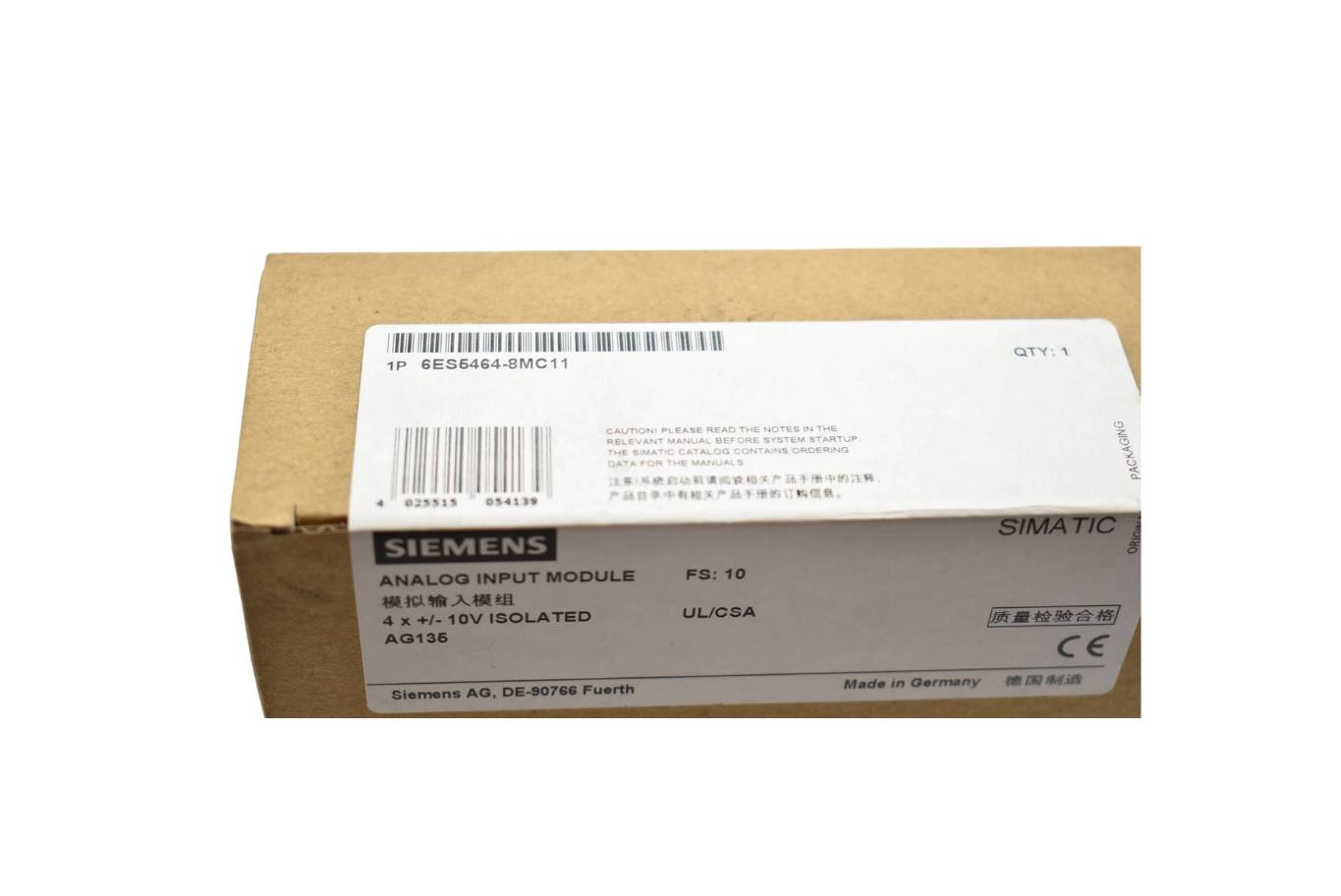 Siemens simatic Analog Input Module 6ES5464-8MC11 ( 6ES5 464-8MC11 ) FS.10-1