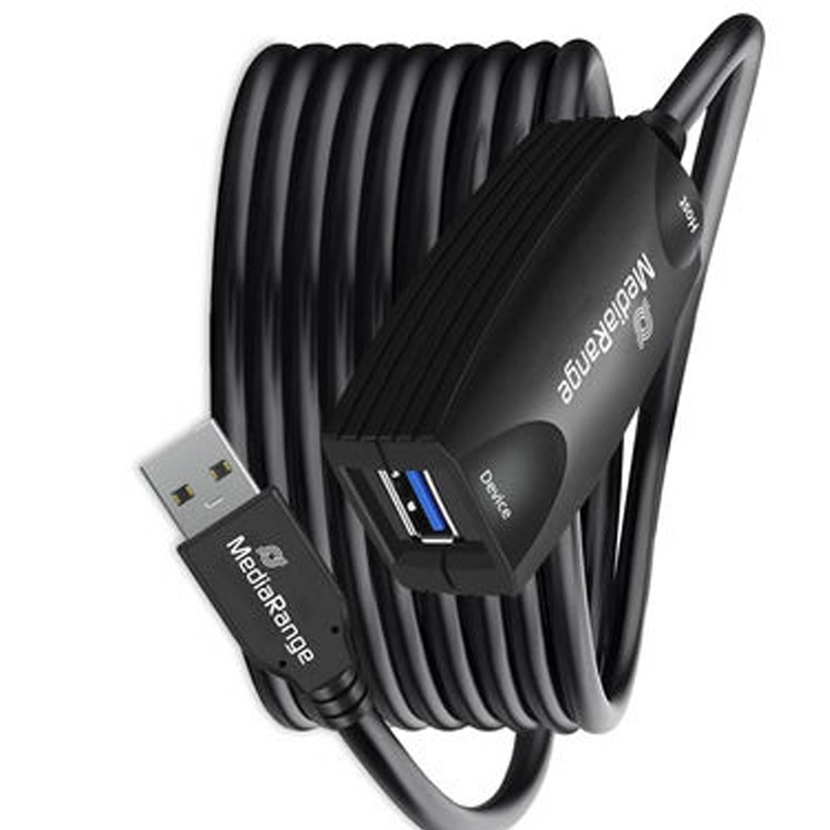 MediaRange Aktives USB-Verlängerungskabel, USB 3.0, 5m, sw Multimedia-Technik USB-Kabel-0