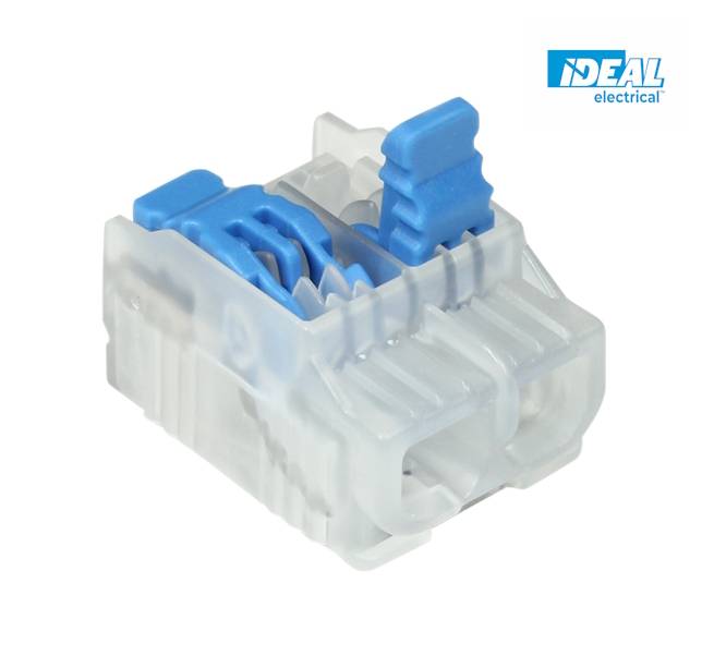 Ideal electrical 30-0092DE L2 Verbindungsklemme, flexibel: 0.14-4 mm² starr: 0.2-4 mm², 2-polig, 50 Stück, Transparent-0