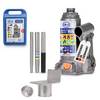 alca® Wagenheber Set hydraulisch 2 t 158-308mm Hubhöhe, Koffer & L-Adapter Stempelheber Bundle aus Stahl,