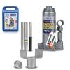 alca® Wagenheber Set hydraulisch 3 t 195-380mm Hubhöhe, inkl. U-Adapter Stempelheber Bundle aus Stahl,