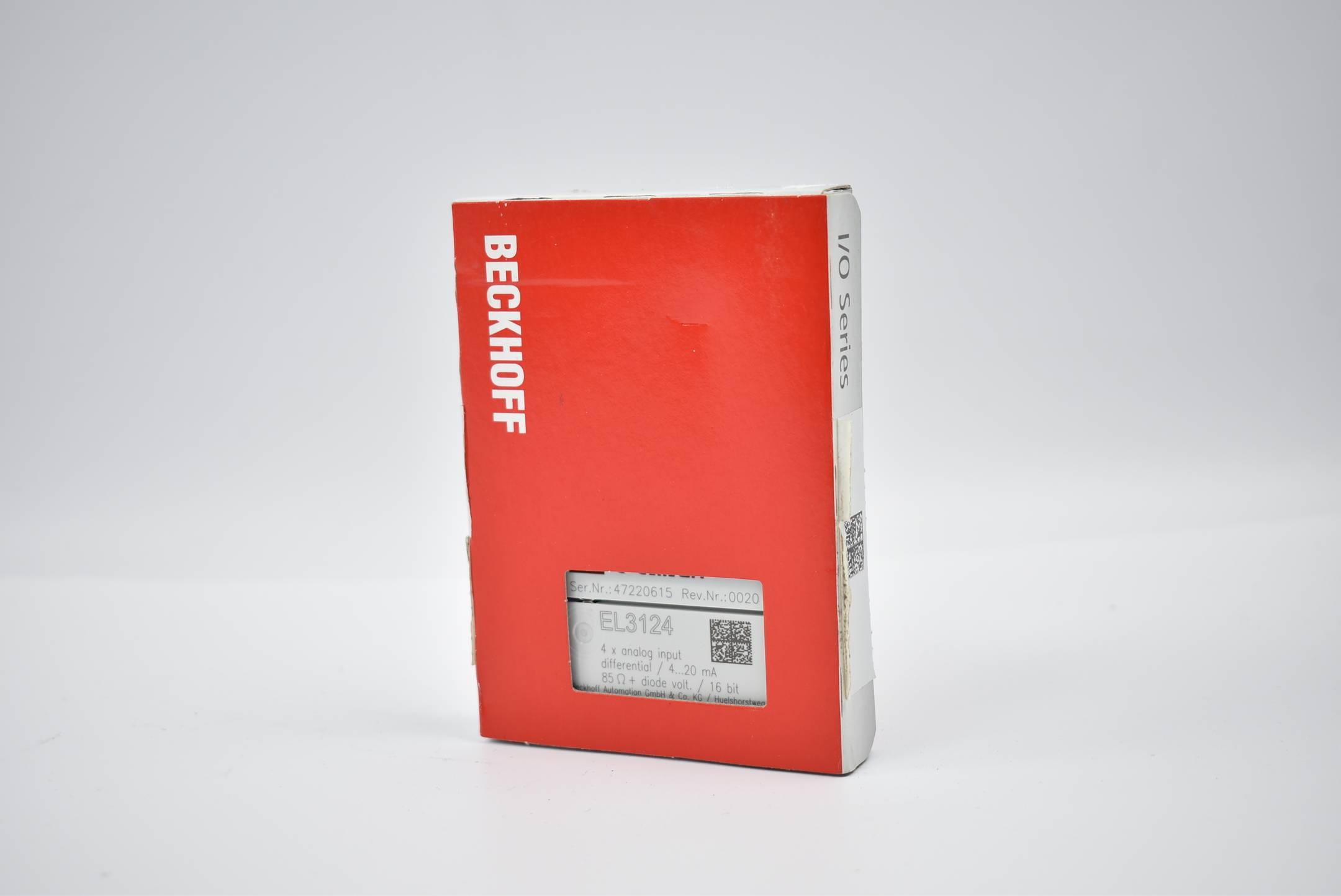 Beckhoff EL3124, EtherCAT-Klemme, 4-Kanal-Analog-Eingang, Strom, 4…20 mA, 16 Bit, differentiell
