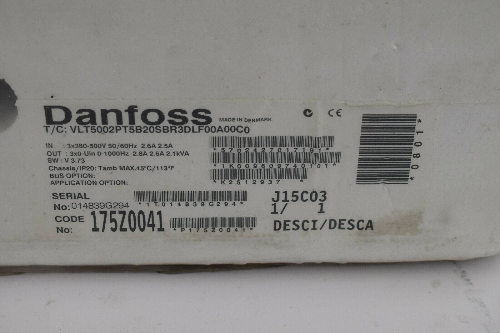 Danfoss VLT5002 VLT5002PT5B20SBR3DLF00A00C0 ( 175Z0041 )-2