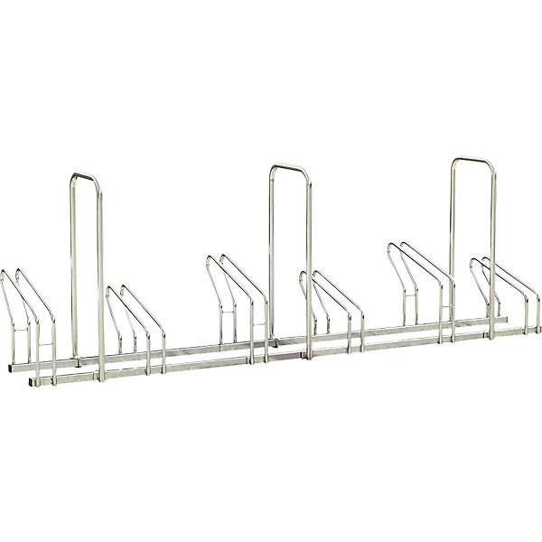 Fahrradständer auf 2 Ebenen nebeneinander 6 Stellplätze Metalloptik. Etablissements Mottez & Cie SA 84815949