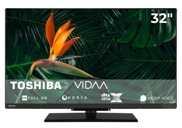 Toshiba 32LV3F63DAZ Fernseher 32 Zoll Smart TV VIDAA Full HD HDR TV mit Triple-Tuner, LED TV (2026)