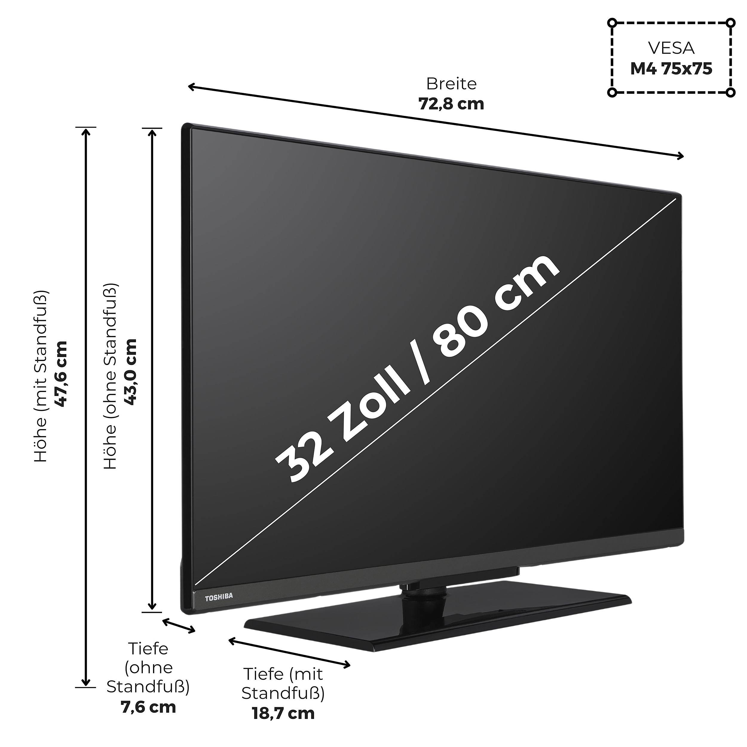 Toshiba 32LV3F63DAZ Fernseher 32 Zoll Smart TV VIDAA Full HD HDR TV mit Triple-Tuner, LED TV (2026)-2
