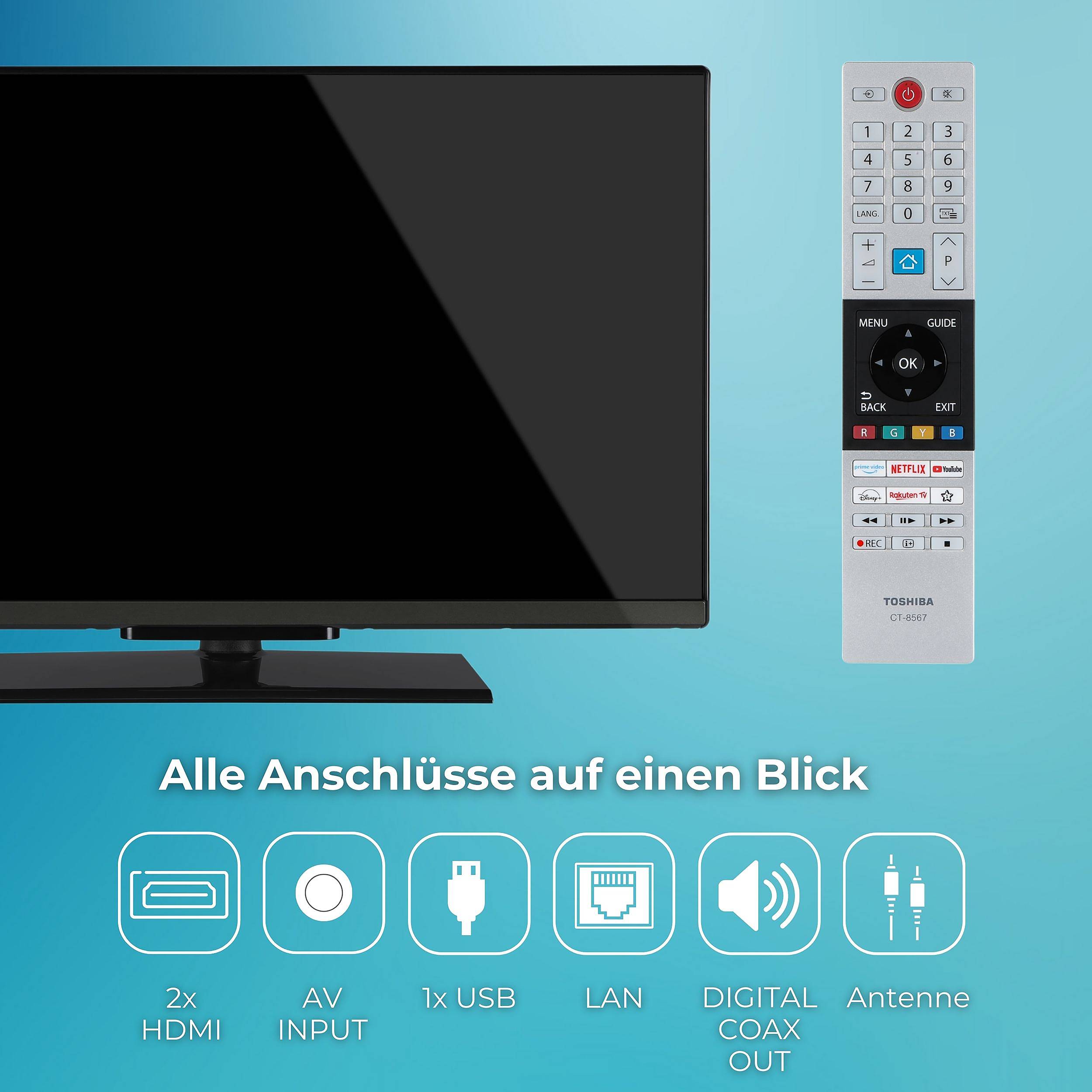 Toshiba 32LV3F63DAZ Fernseher 32 Zoll Smart TV VIDAA Full HD HDR TV mit Triple-Tuner, LED TV (2026)-3