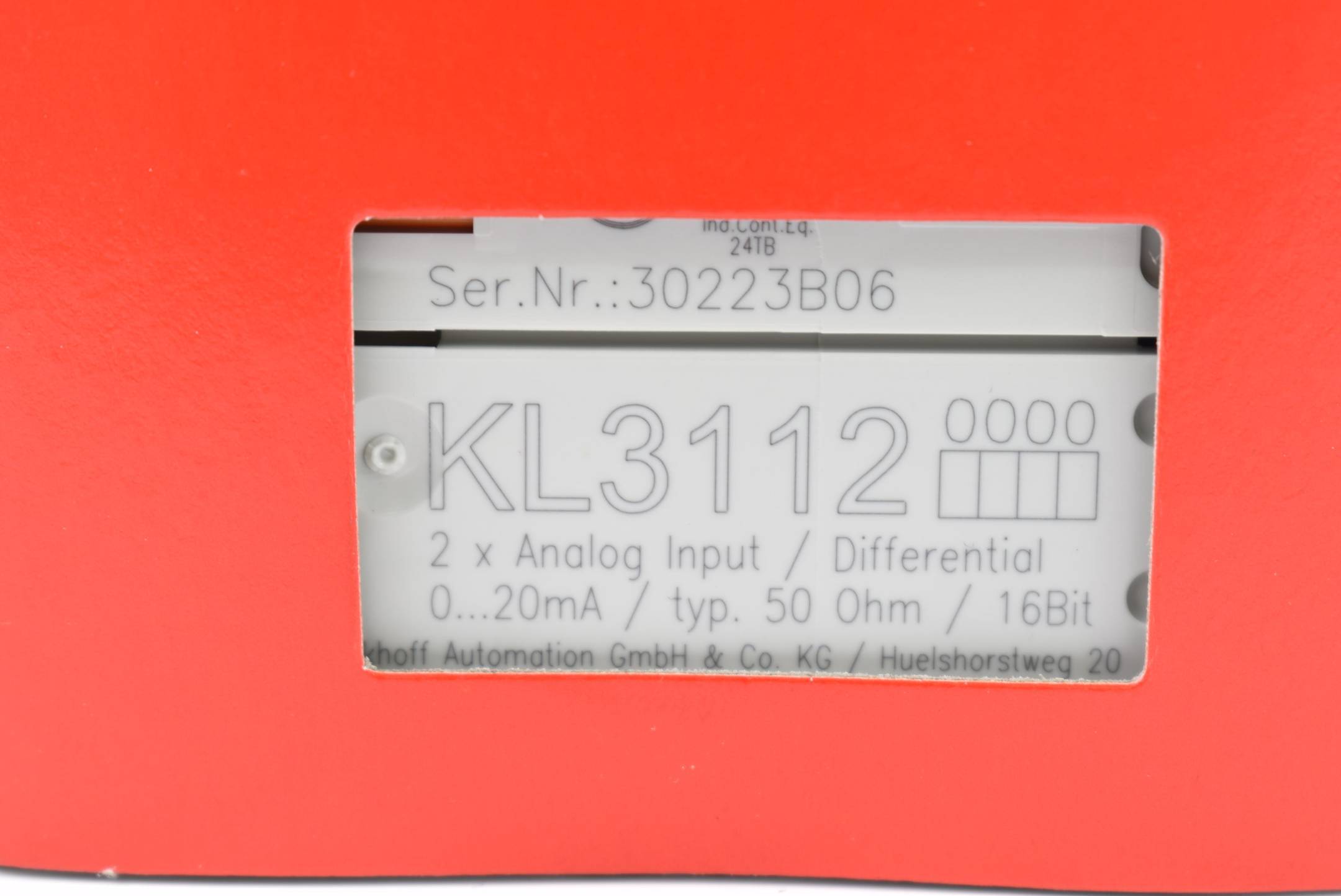 Beckhoff KL3112, Busklemme, 2-Kanal-Analog-Eingang, Strom, 0…20 mA, 16 Bit, differentiell-2