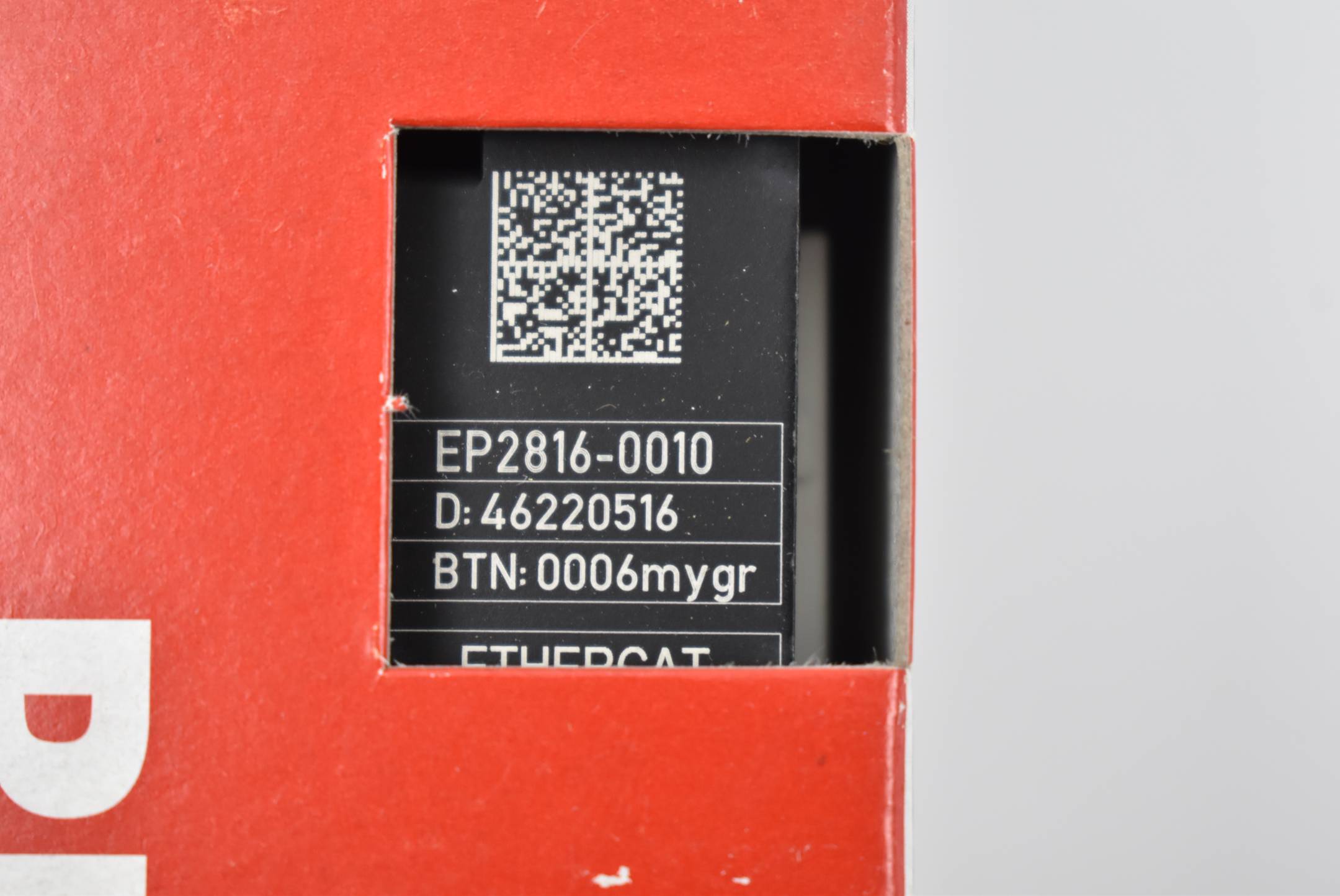 Beckhoff EP2816-0010, EtherCAT Box, 16-Kanal-Digital-Ausgang, 24V DC, 0,5A, D-Sub-2