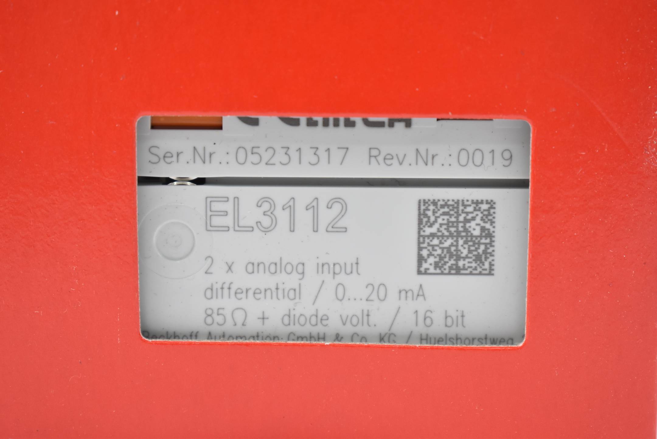 Beckhoff EL3112, EtherCAT-Klemme, 2-Kanal-Analog-Eingang, Strom, 0…20 mA, 16 Bit, differentiell-2