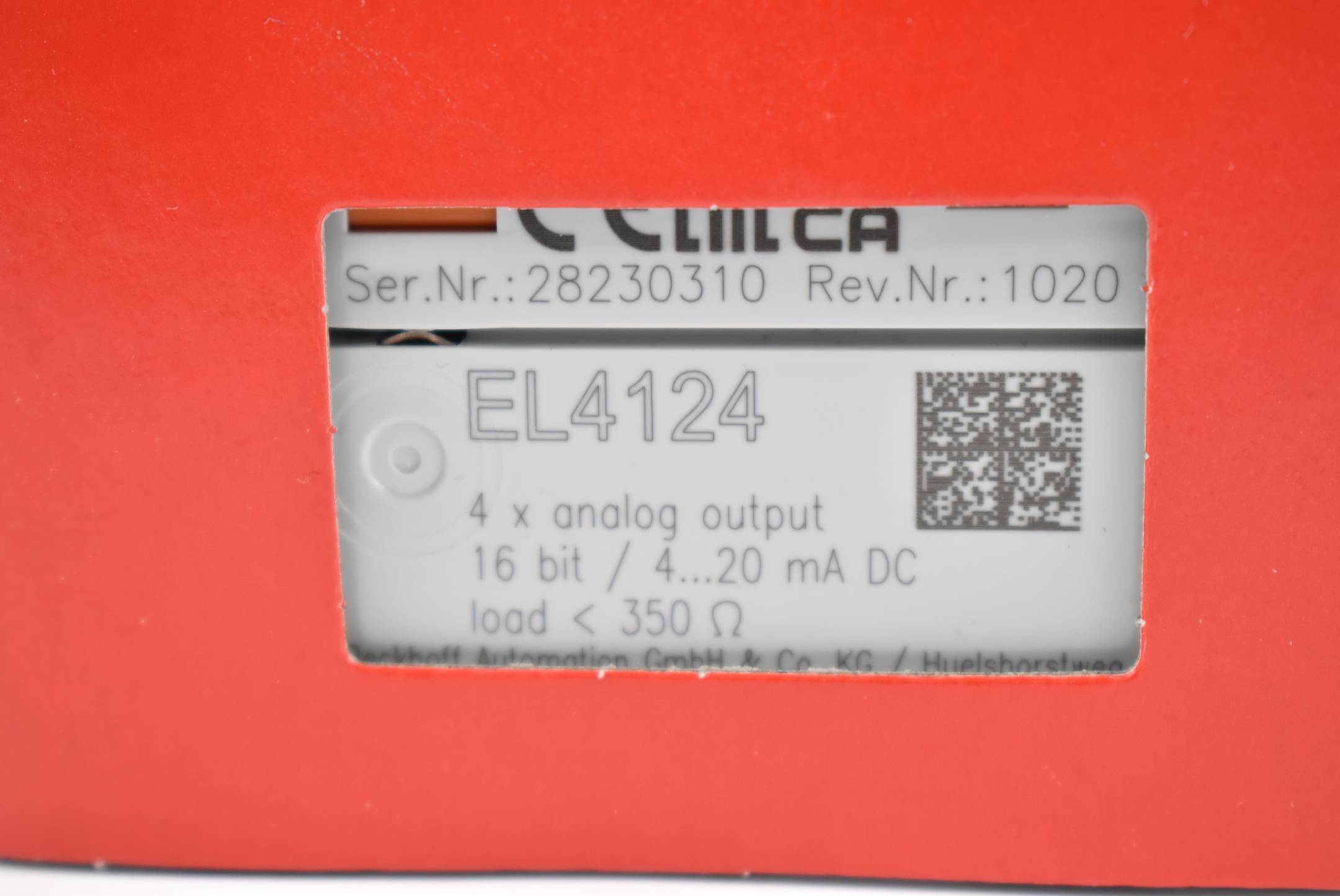 Beckhoff EL4124, EtherCAT-Klemme, 4-Kanal-Analog-Ausgang, Strom, 4…20 mA, 16 Bit-1