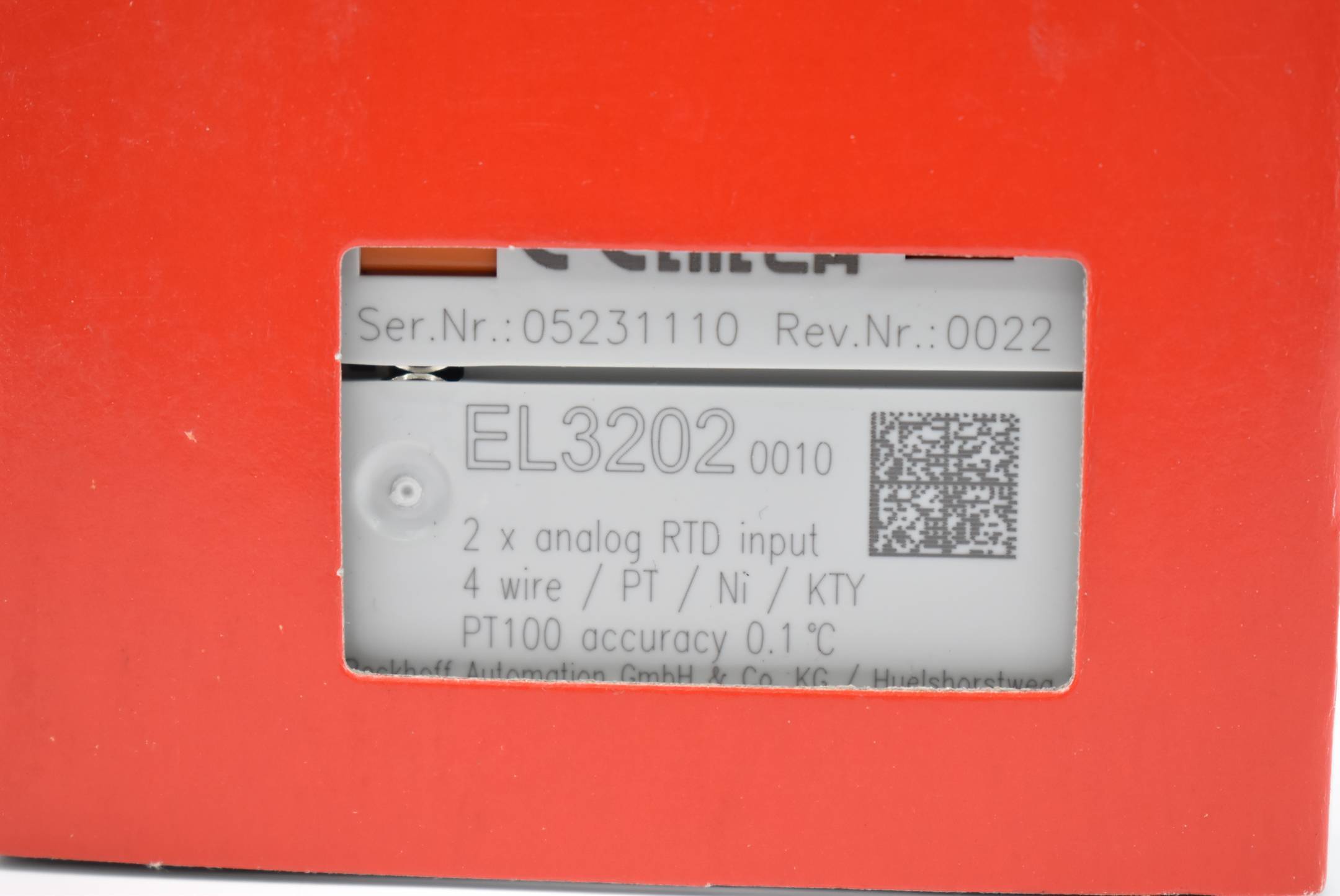 Beckhoff EL3202-0010, EtherCAT-Klemme, 2-Kanal-Analog-Eingang, Temperatur, RTD (Pt100), 16 Bit, hochpräzise-2