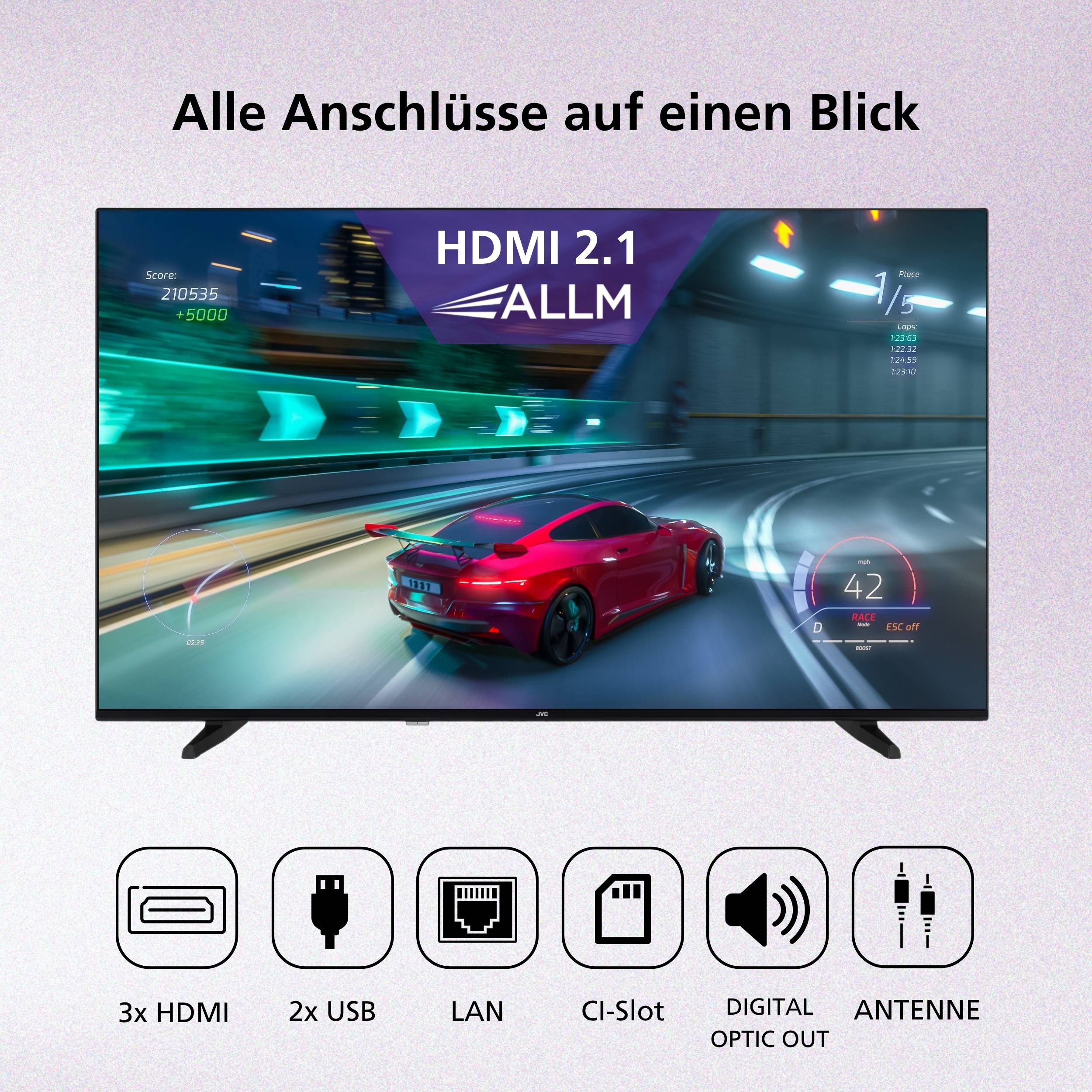 JVC LT-50VRQ3555 QLED Fernseher 50 Zoll Fire TV 4K UHD Smart TV HDR Dolby Vision Atmos, Alexa (2026)-1