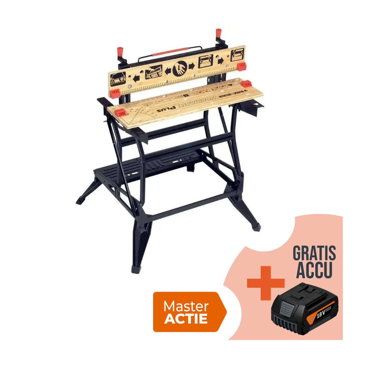 Blac Workmate WM825-XJ | Arbeitsfläche 740x250mm-0