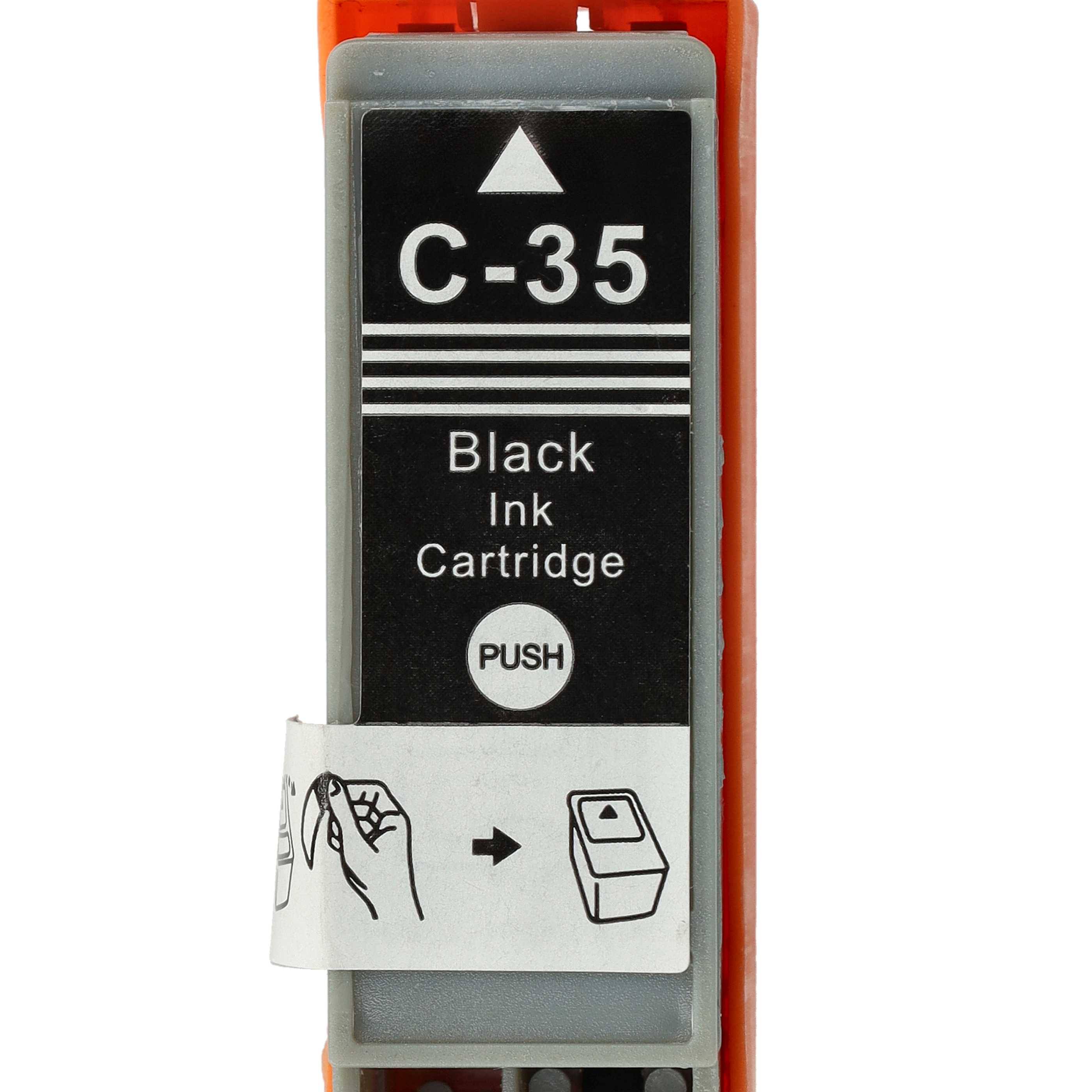 vhbw Tintenpatrone Schwarz als Ersatz für Canon PGI-35BK (kompatibel, 10er-Pack, 10ml)-3