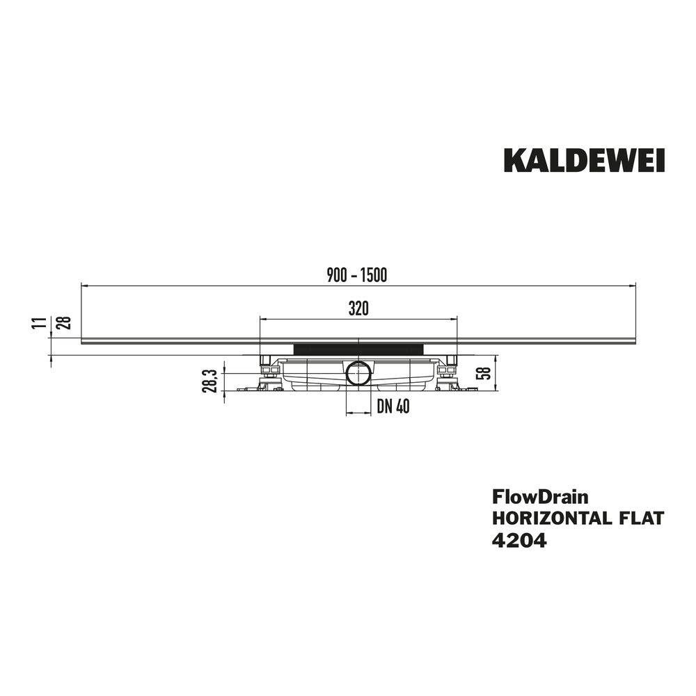 Kaldewei Ablaufgarnitur FlowDrain Horizontal Flat Modell 4204-2