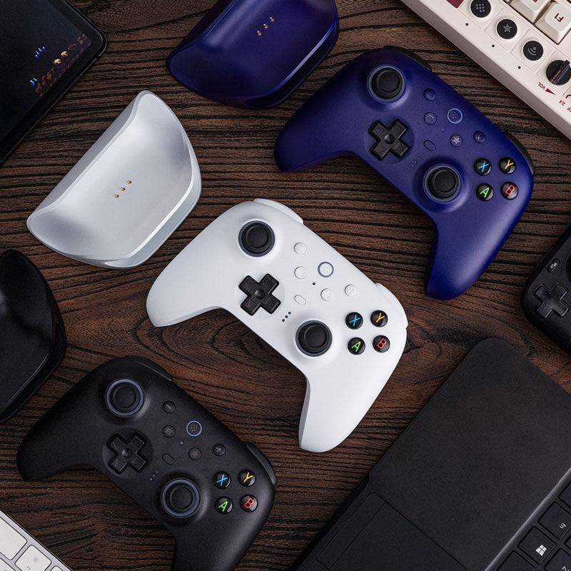 8BitDo Ultimate 2 Bluetooth Controller, Hall Effekt TMR-Sticks, Fire Ring, 2,4G, USB-C - Farbe: Weiß-2