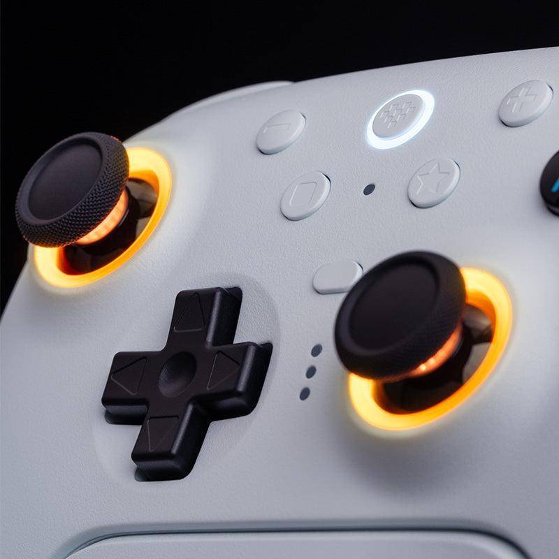 8BitDo Ultimate 2 Bluetooth Controller, Hall Effekt TMR-Sticks, Fire Ring, 2,4G, USB-C - Farbe: Weiß-3