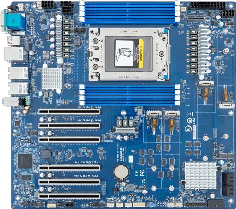 Gigabyte Pyta gowna MH53-G40 1x sTR5 AMD ryzen Threadripper Mainboard E-ATX DIMM SATA-1