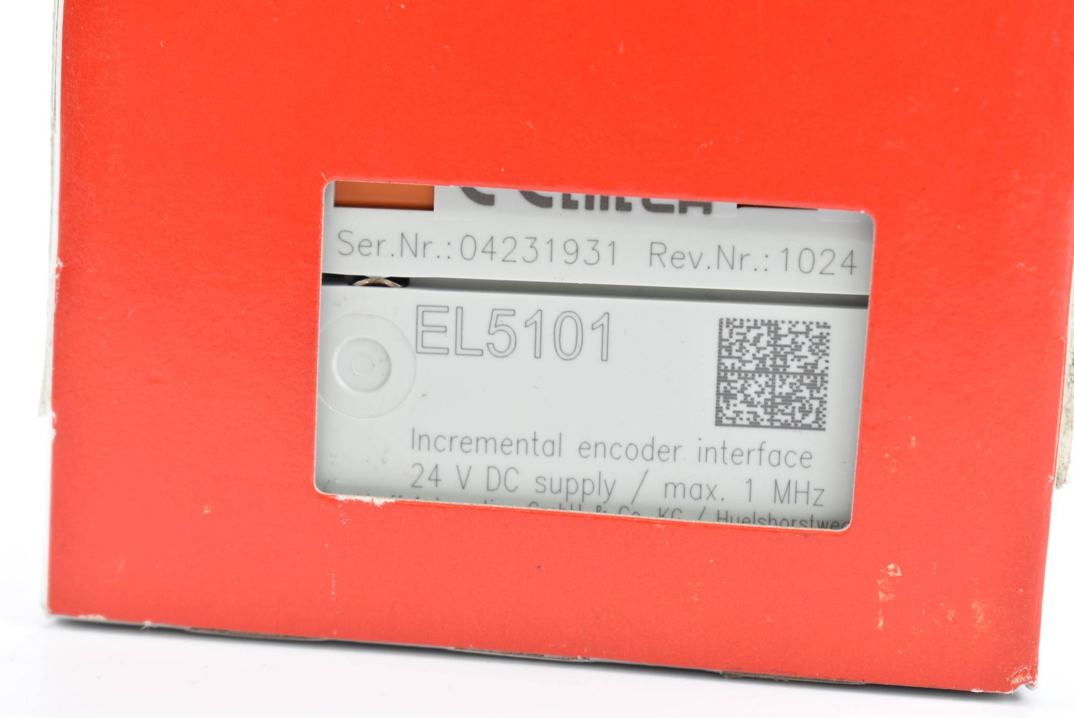 Beckhoff EL5101, EtherCAT-Klemme, 1-Kanal-Encoder-Interface, inkremental, 5V DC (DIFF RS422, TTL), 1 MHz-2