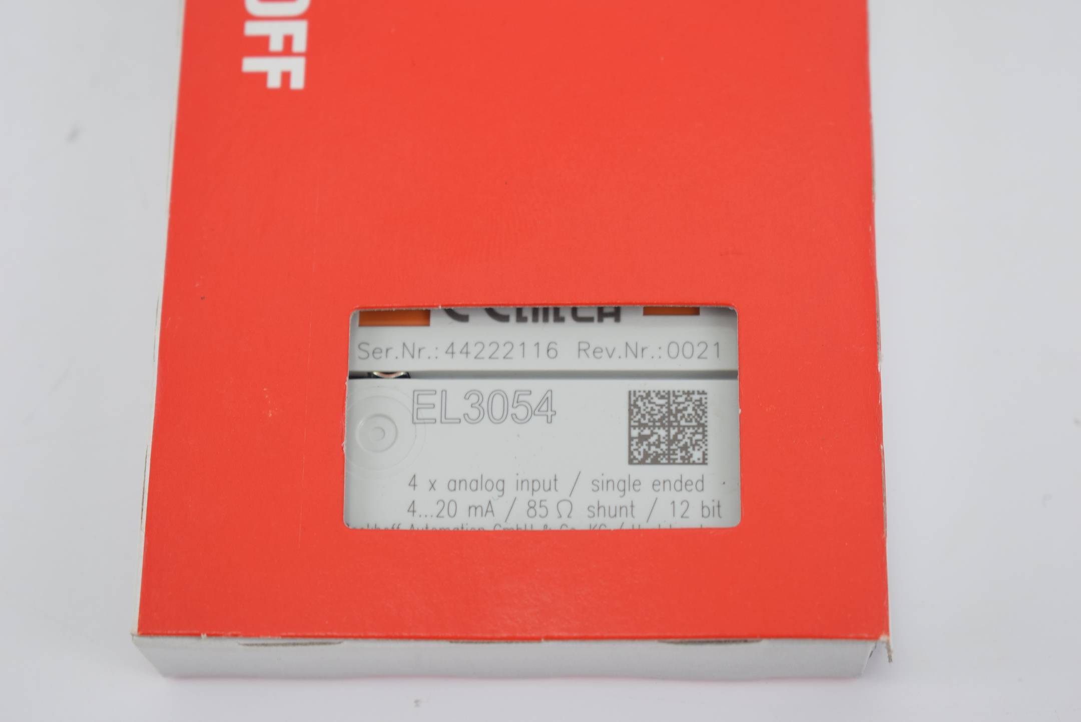 Beckhoff EL3054, EtherCAT-Klemme, 4-Kanal-Analog-Eingang, Strom, 4…20 mA, 12 Bit, single-ended-1