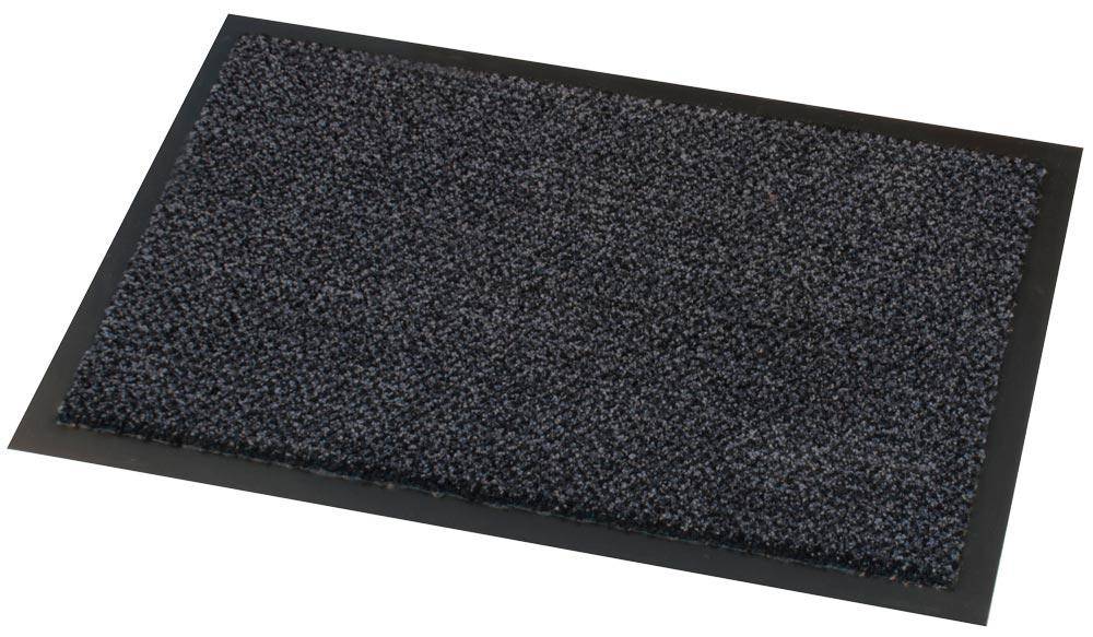 Schmutzfangmatte, schwer entflammbar, LxB 900x600 mm, Farbe schwarz/grau-0
