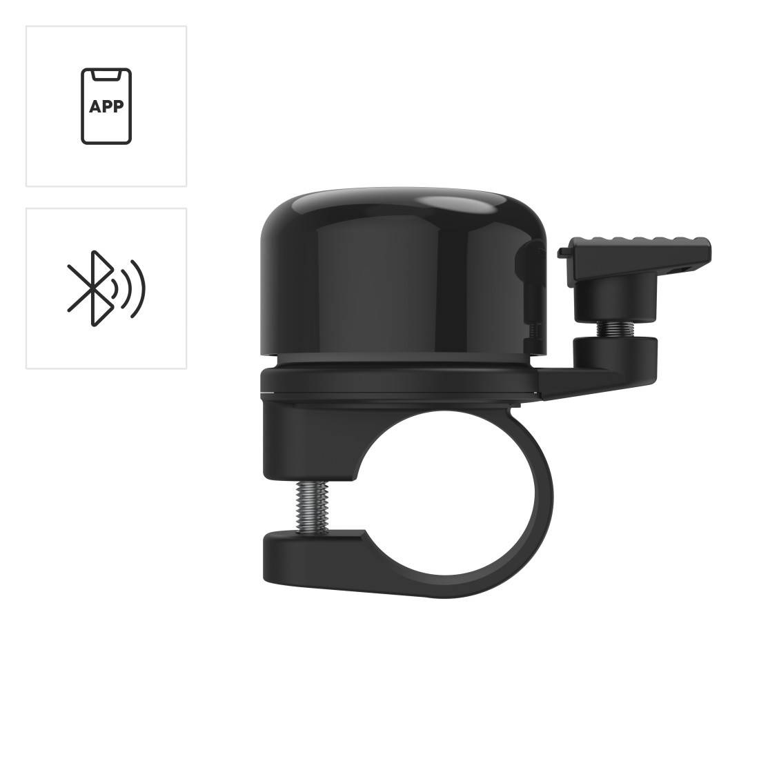 hama 00185832 Fahrradklingel "AirBell Pro", mit Finder für Apple "Wo ist?", Ø 2,2 cm-1
