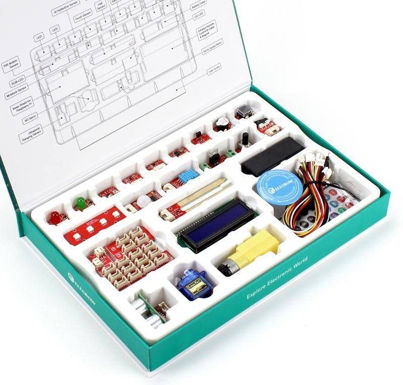 Elecrow Crowtail Starter Kit für Raspberry Pi, 22 Module, Plug & Play, ohne Raspberry Pi-1