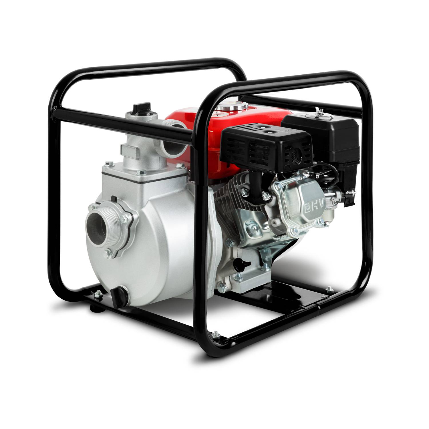 EBERTH Benzin Wasserpumpe 5,5PS 30.000l/h 30m Förderhöhe 2" Gartenpumpe 4-Takt-Motor Schmutzwasserpumpe-1