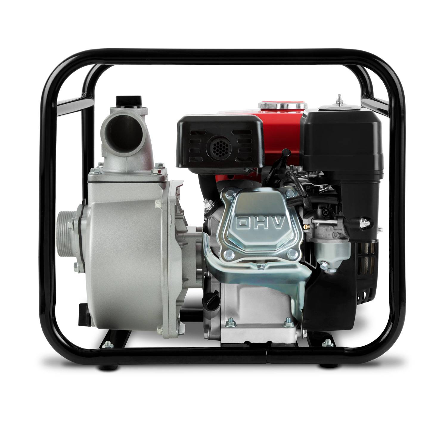 EBERTH Benzin Wasserpumpe 5,5PS 30.000l/h 30m Förderhöhe 2" Gartenpumpe 4-Takt-Motor Schmutzwasserpumpe-2