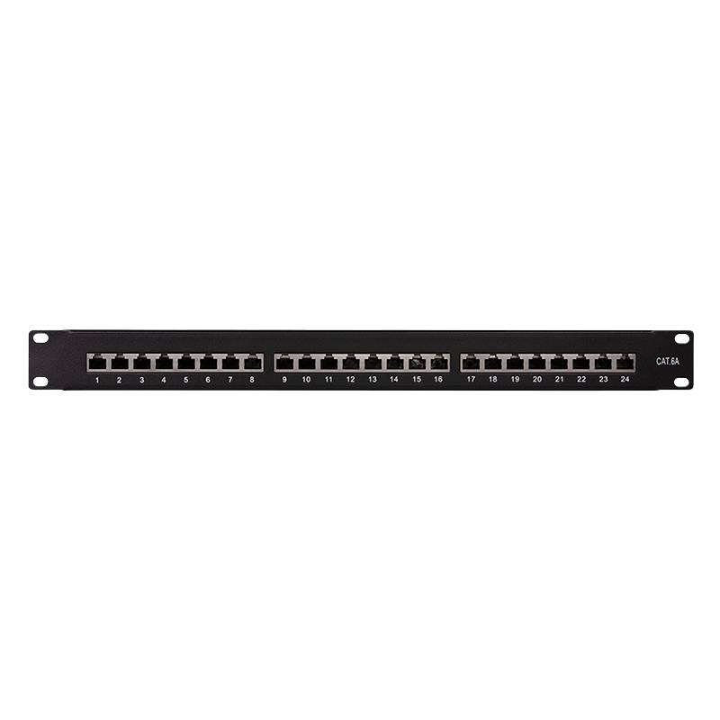 tsnetworks CAT 6A Patchpanel Verteilerfeld 24 Port, Desktop 19 Zoll Rackeinbau Servermontage RJ45 Geschirmt-2