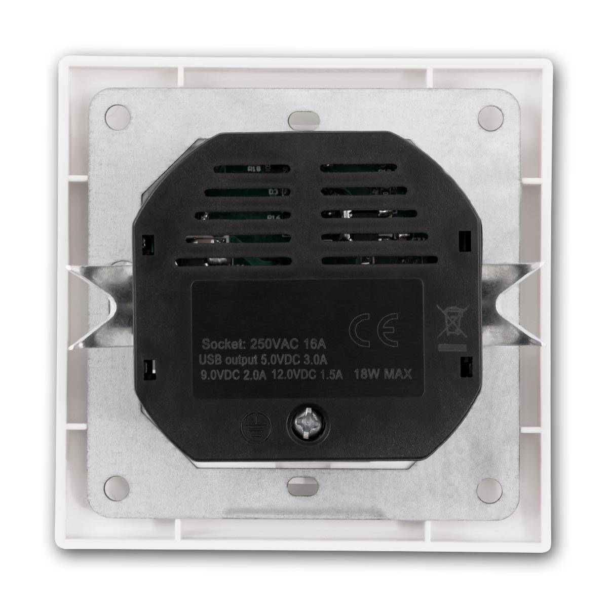McPower - FLAIR Schuko-Steckdose weiß mit USB-C, m Rahmen-2