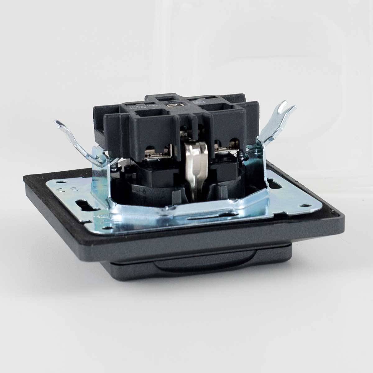 ChiliTec - MILOS Steckdose mit Deckel IP44 anthrazit mi Rahme-4