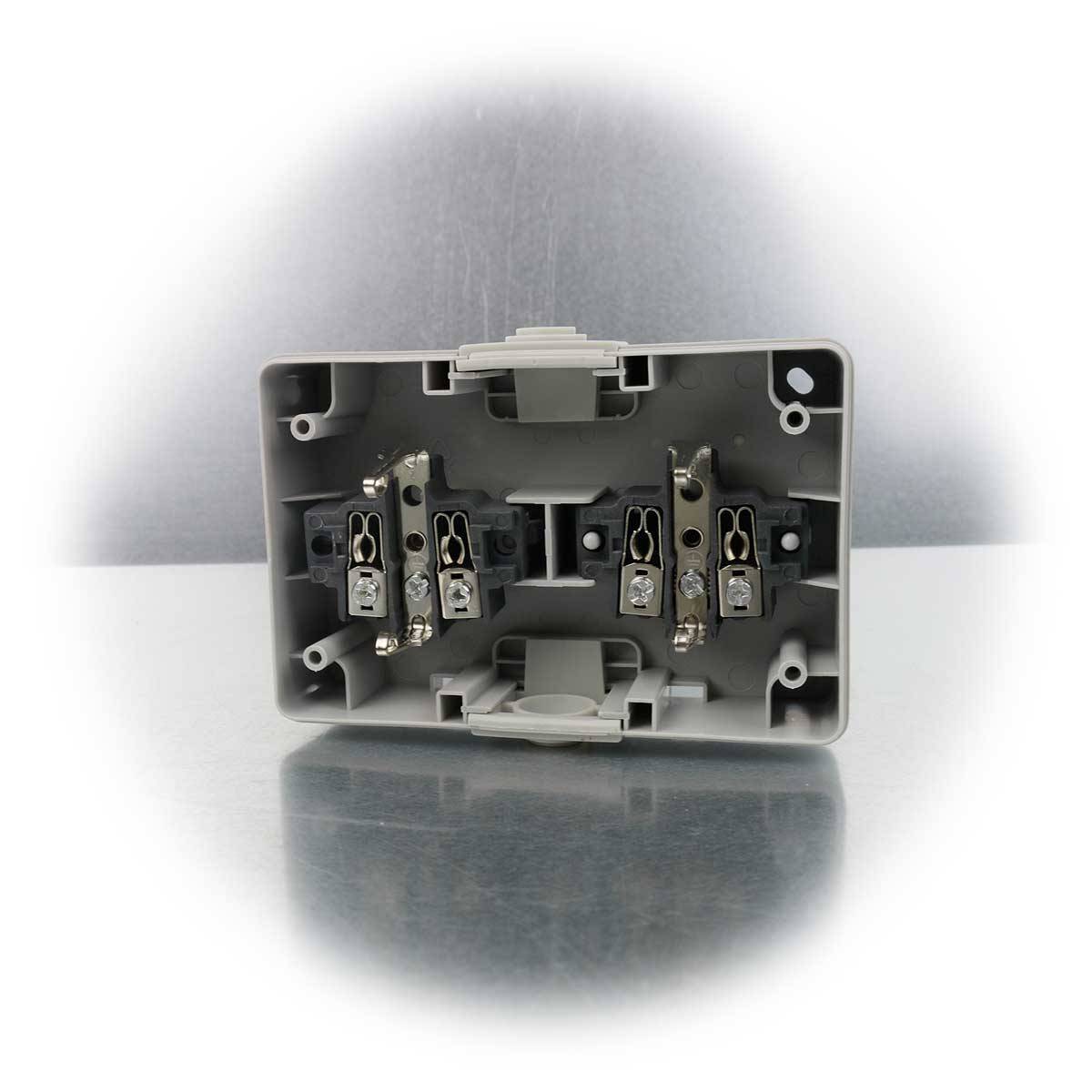 McPower - Feuchtraum Doppelsteckdose "Taff" 250V/16A IP44 hz-2