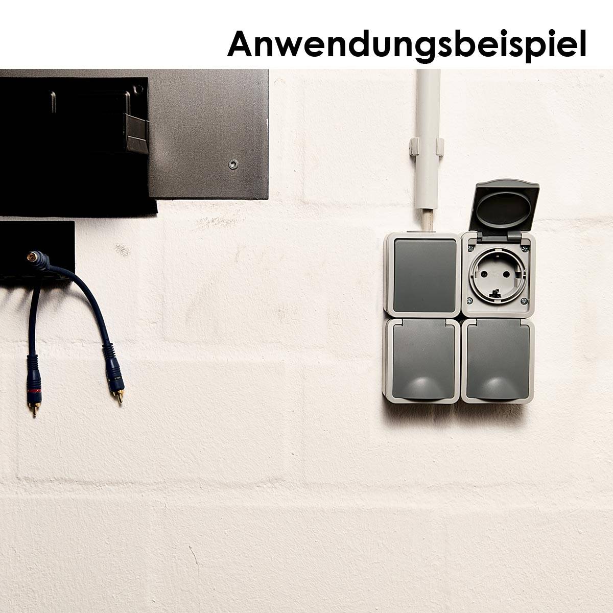 McPower - FIX Doppelsteckdose vertikal IP54 250V~/16A-4