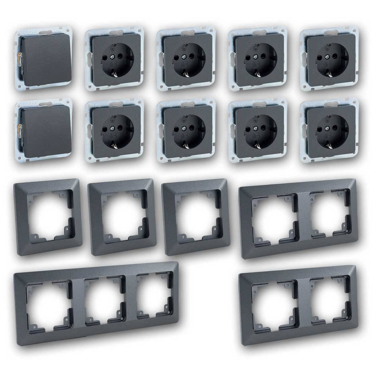 ChiliTec - MILOS Starter-Kit PRO, 16-tlg. Set 250V/16A anthra-0